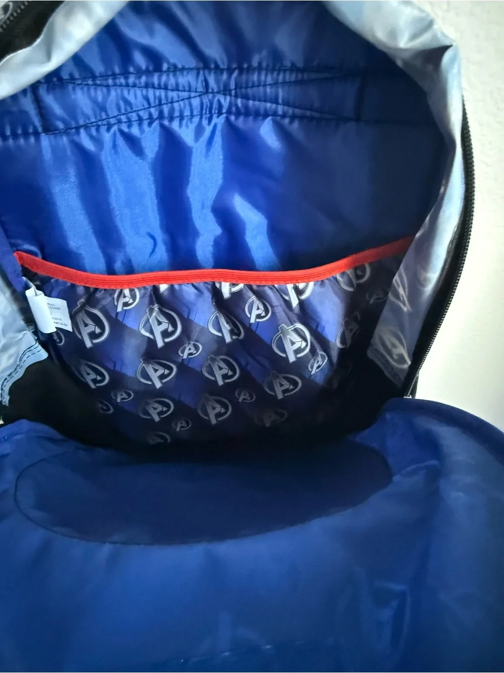 Marvel Kids Blue Avengers Light-Up Backpack with Multicolor Character Panel